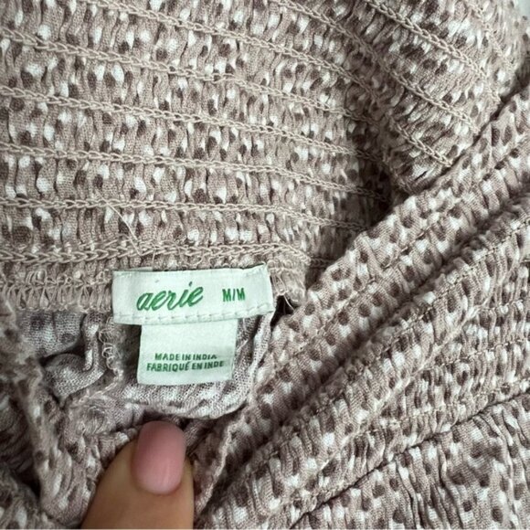 AERIE - Real Good smocked high waisted shorts size M - Picture 5 of 7